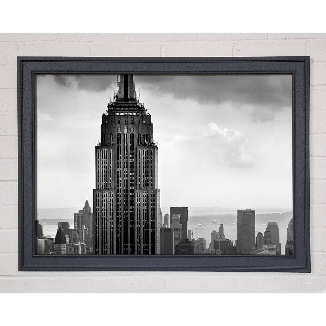 Gerahmtes Leinwandbild Empire State Building B N W