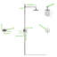Robinet de douche mural en nickel brossé élégant avec valve - Construction en laiton de qualité supérieure pour une organisation attrayante