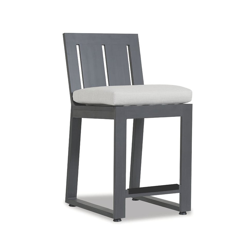 Redondo Outdoor Bar Stool, Bar Stool (30" Seat Height), Canvas Natural Sunbrella® Canvas