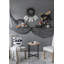 Décor de gnome noir en tissu 10 x 3 x 15,5 po avec ailes, pour décoration d'Halloween