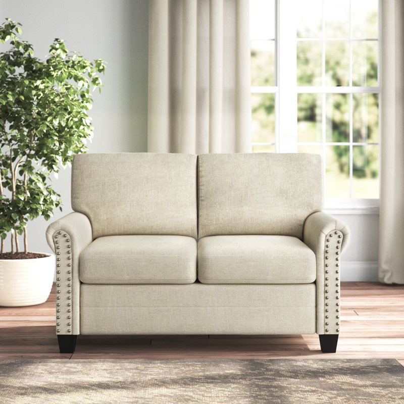 Causeuse rembourrée Annmaria, brun antique, Beige