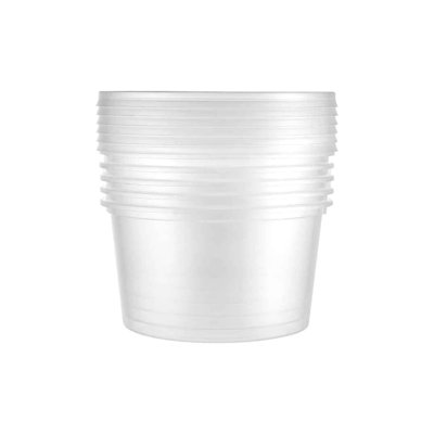 Contenant rond en plastique transparent 16 oz avec couvercle Ecoqualité - Contenants de rangement jetables et réutilisables pour les restes, la préparation des repas, les mets à emporter, la restauration, les pique-niques et l'utilisation quotidienne (72)