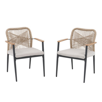Outdoor Dining Armchair With Cushions