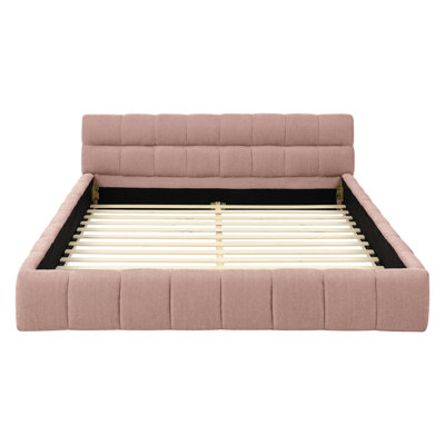 Structure de lit rembourrée avec tissu épais