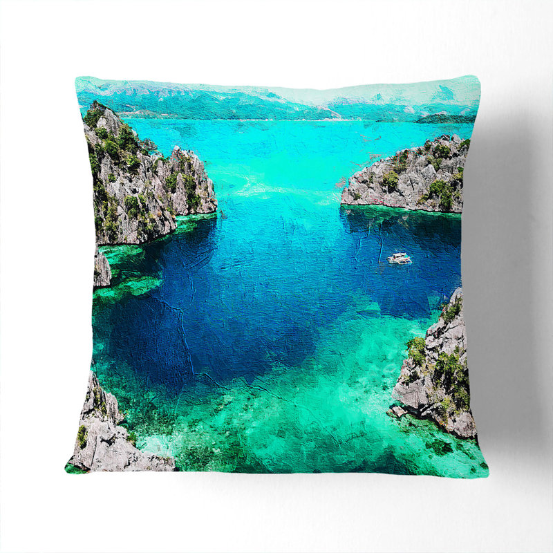 Square Cushion, Stone, 40cm H x 40cm W x 15cm D