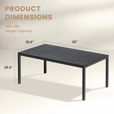 Rectangular Outdoor Dining Table