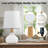  14" Modern White Ceramic Small Table Lamp with Pre-Assembled Shade for Living Room, Bedroom and Study-88191430