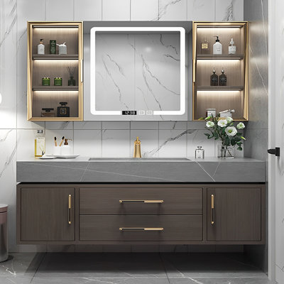 Bathroom cabinet modern simple light luxurious.