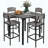 5-Piece Square Bar Table and Stool Set