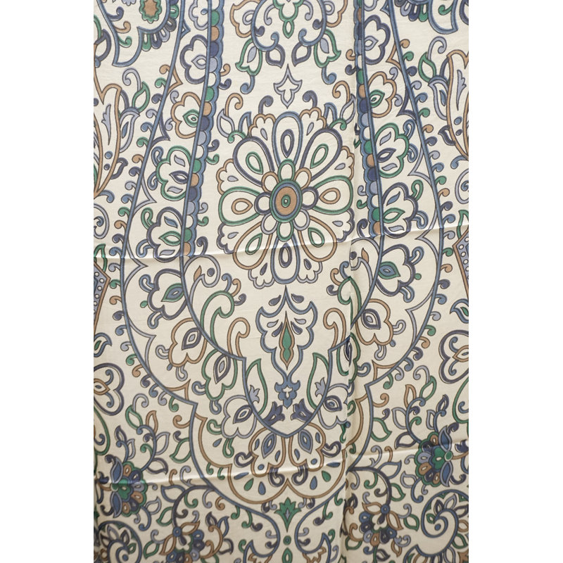 Foulard indien en soie 100% imprimé à la main, Damas