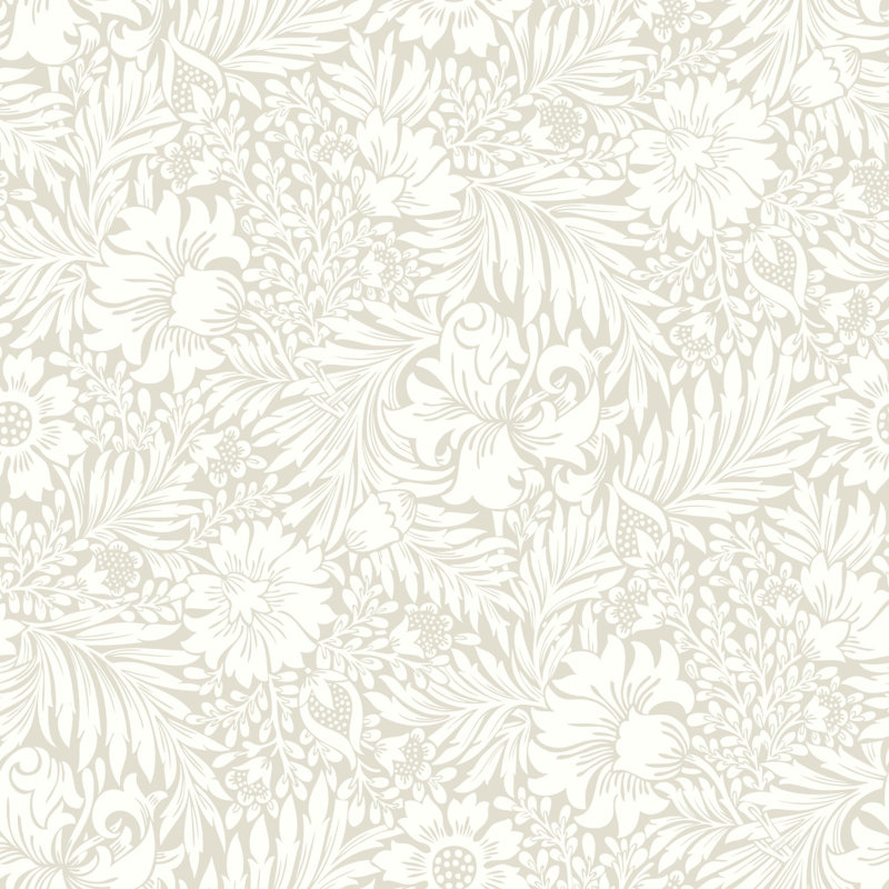 Papier peint adhésif moderne Acanthus, Beige