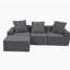 Canapé modulaire convertible à 3 places en gris antique American American