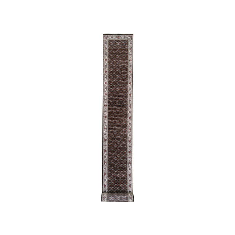Tapis de couloir noir en laine et en soie noué à la main de 2 000 pi x 20 pi X 175 pi C74F44B3CC334DC3965838D13A5DE1BB