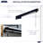 10' X 8' Retractable Awning, Patio Sunshade With Manual Control. 280Gsm Fabric, Solid Aluminum Framework. Blue For Deck, Balcony, Yard Adjustment. Protected Construction.
