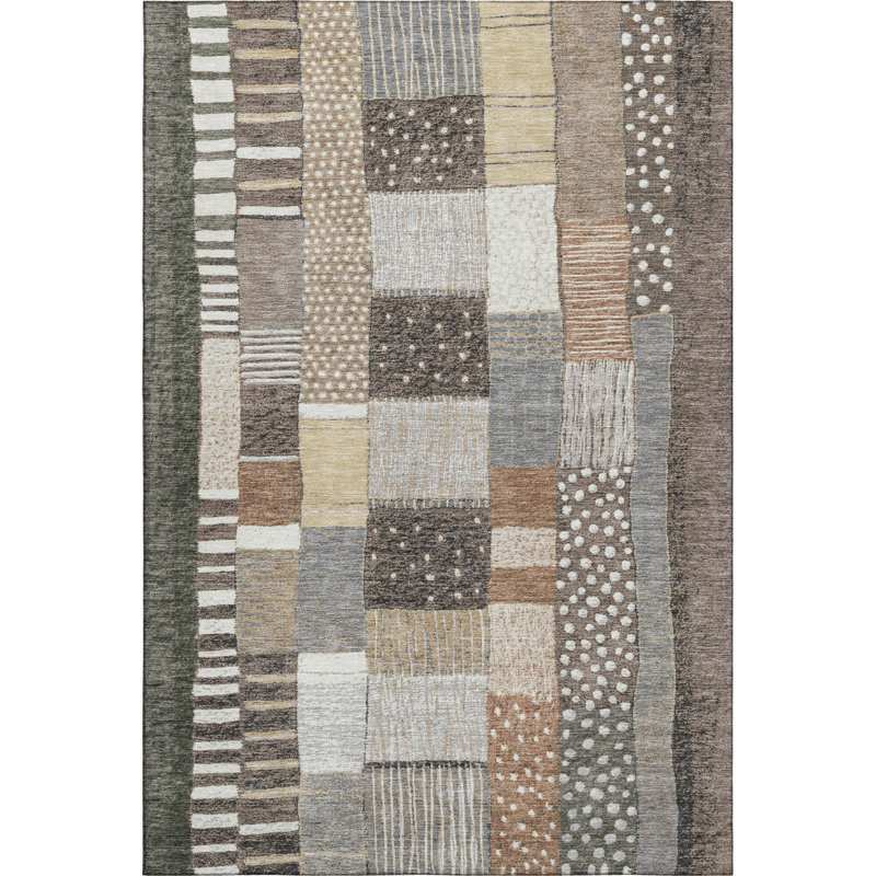 Premium Machine Washable Millbrook AMF1960 Geometric Rug, Rectangle 5' x 7'6"