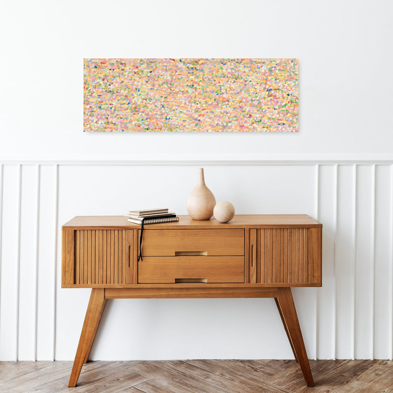 Soft Pastel Mosaic by Helen Joynson - Wrapped Canvas Panoramic Print, 30.48 cm H x 91.44 cm W