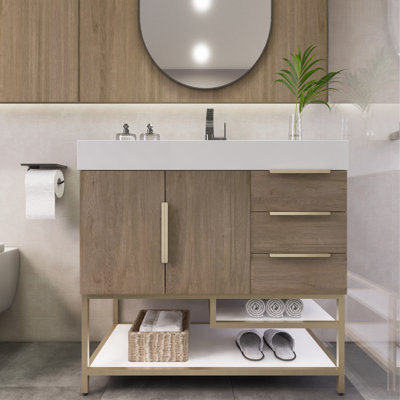 Ensemble de meuble-lavabo simple 35,4 po Maoz