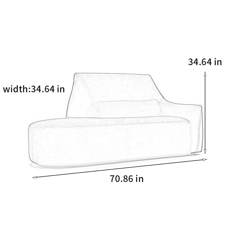 Chaise longue élégante et moderne, Orienté à droite