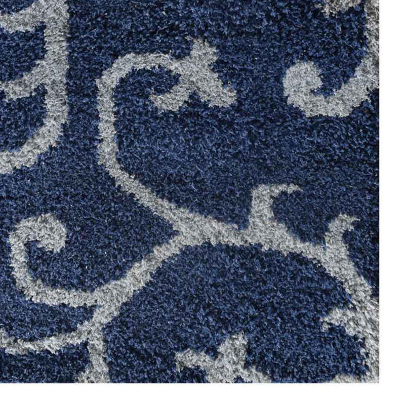Tapis d'intérieur contemporain en soie bleu clair noué à la main Contemporary, Rectangle de 5 pi x 8 pi