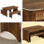 Farmhous Style Kitchen Table,3-Piece Dining Table,Computer Desk