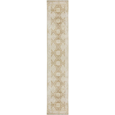 Hand-Knotted High-Quality Beige Runner