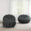 Fauteuil d'appoint rembourré en forme de citrouille avec repose-pieds 48,43 po Kayi de Kayi (ensemble de 2), aucun assemblage requis-112510843