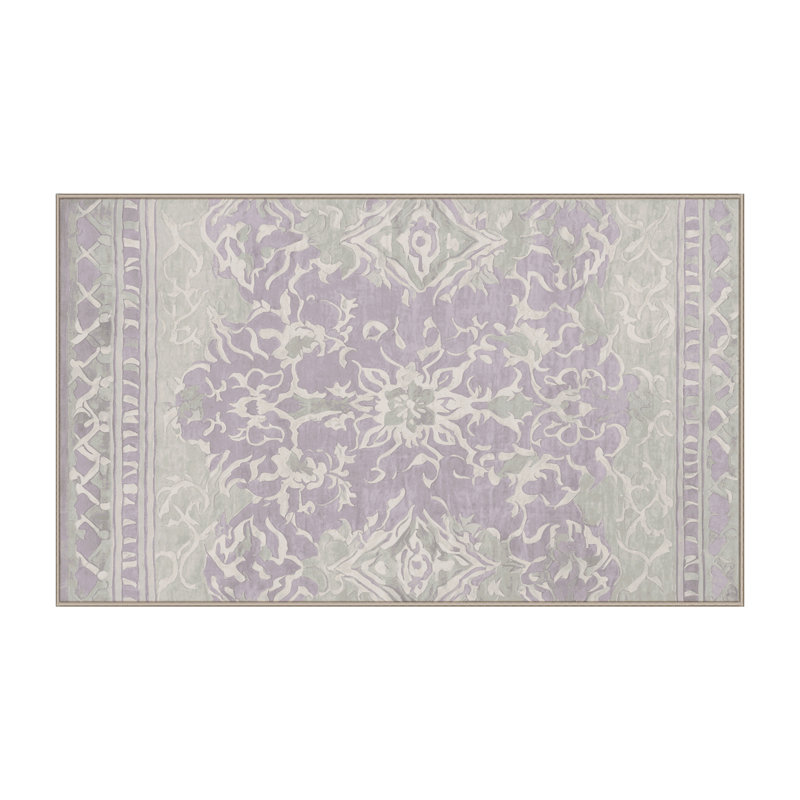 Machine Washable Beige Area Rug, Runner 2' x 4'