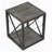 Set of 2 Modern End Table Nightstand for Bedroom & Living Room, Tempered Glass & Natural Wood MDF Top , Industrial Style Side Table-1366965983
