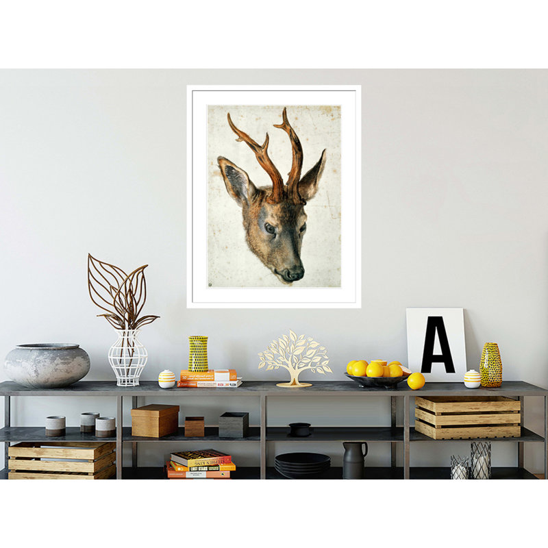 «Head of a Roe Deer» par Albrecht Dürer, impression giclée sur cadre, 41.5" H x 32.41" W