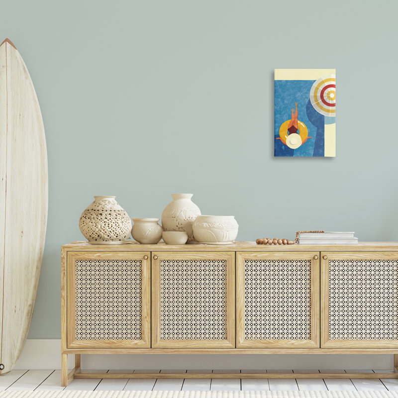 Relaxing on Pool Float Canvas Wall Art by Victoria Barnes, 24" H x 16" W