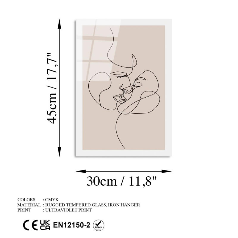 Superbe peinture murale en verre trempé de 11,8 po x 17,7 po | 100% verre trempé, épaisseur: 0,16 pouce | Impression de surface arrière résistante à la décoloration, couleurs vives | Parfait pour la décoration intérieure et l'esthétique moderne