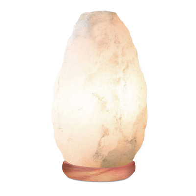 Lampe à sel Himalayan Glow Crystal avec base en bois de neem, 5 à 7 lb