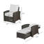 Fauteuil inclinable et repose-pieds avec coussins Sunbrella