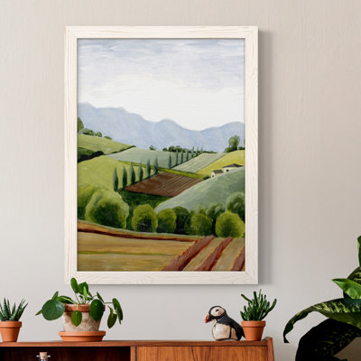 Toile encadrée de qualité supérieure Tuscan Valley S croquis II - prête à être accrochée