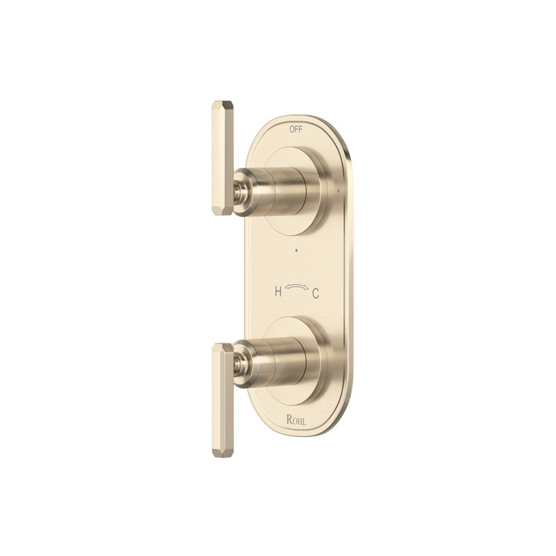 Apothecary 1/2" Thermostatic Trim With Diverter, Polished Nickel
