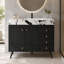Meuble-lavabo autoportant de 91 cm (36 po) avec comptoir en pierre frittée, lavabo en céramique, 5 tiroirs et armoire à double porte-1736534460