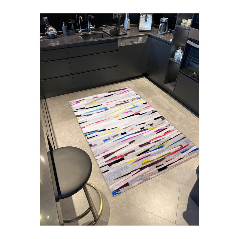 Tapis coloré lavable à la machine, Sous-tapis carré 3 pi 3 po inclus