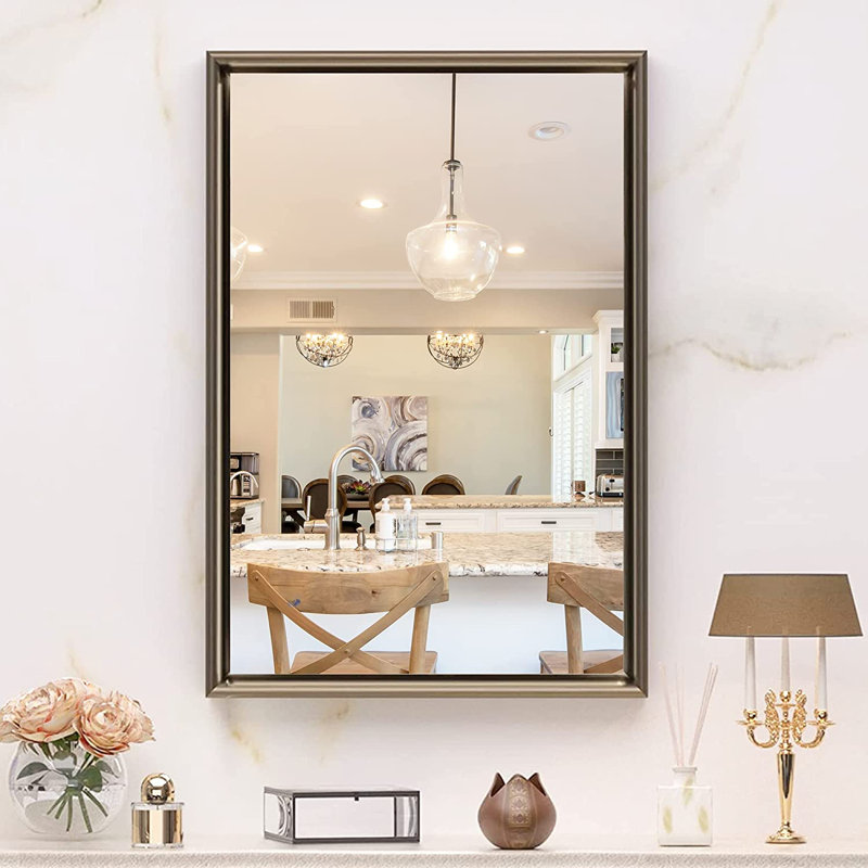 Isbell Metal Rectangle Mirror, Bronze, 65" x 22"