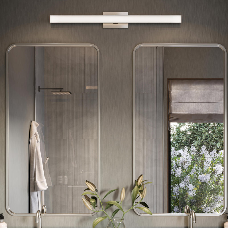 Phase 6.3 Collection 36" 5CCT Integrated LED Brushed Nickel Linear Vanity Light, Brushed Nickel, 36"