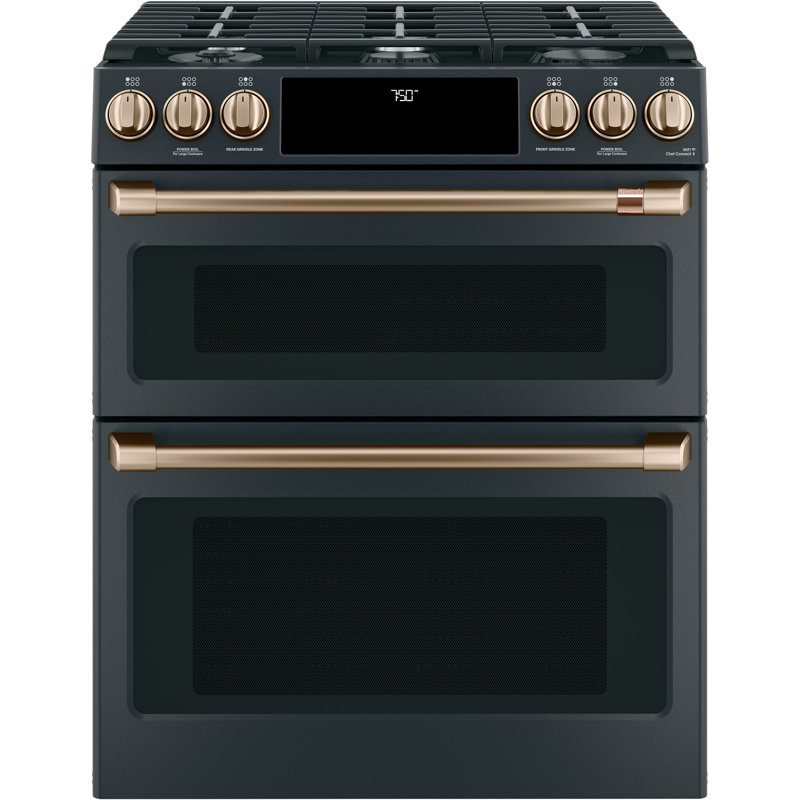 Front Control Gas Range Handle Kit, Brushed Bronze