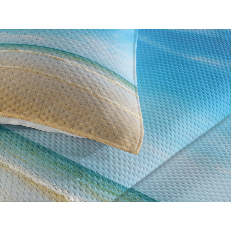 Coastal Polyester Coverlet, King Bedspread + 2 Shams