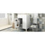 Meuble-lavabo de 24 po avec lavabo encastré en céramique, 1 porte à fermeture douce, tiroirs et poignées élégantes en aluminium avec portes, tablettes doubles sur une surface facile à nettoyer