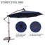 Parasol en porte-à-faux 10 pi Direen-2084821642
