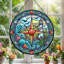 Panneau de vitrail Nautical Compass - 7,8H-180199479