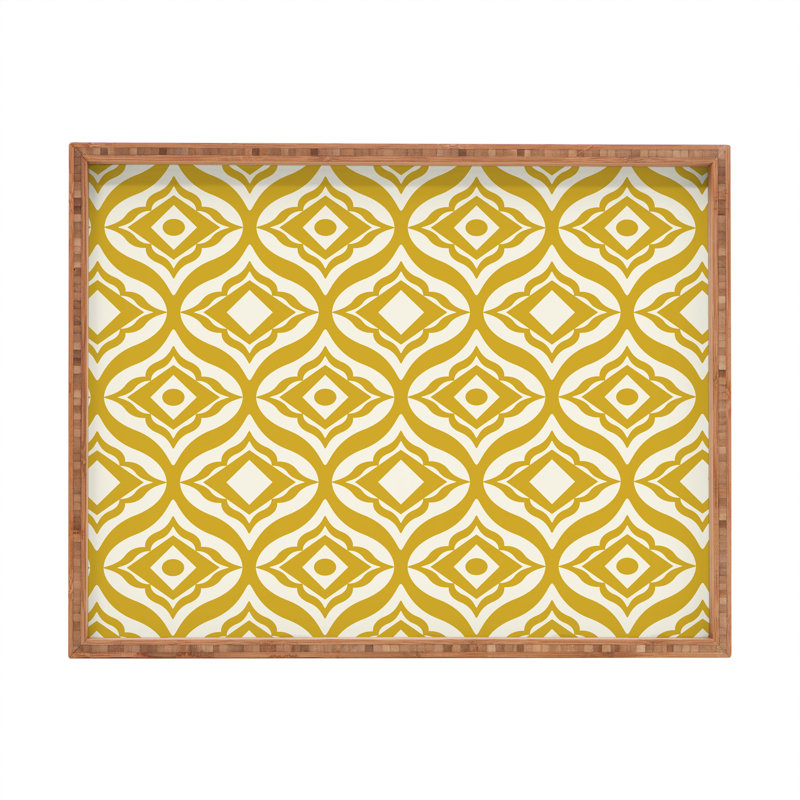 Heather Dutton Wood Tray, 1.75" H x 18" W x 14" D