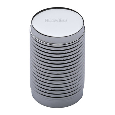 Heritage Brass Signac Heritage Cabinet Knob Cylindric Ribbed Design 21mm