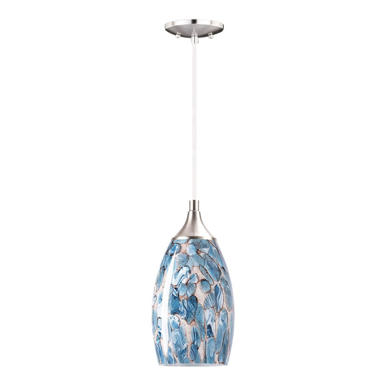 Luminaire suspendu simple bleu foncé 1 lumière Kainan