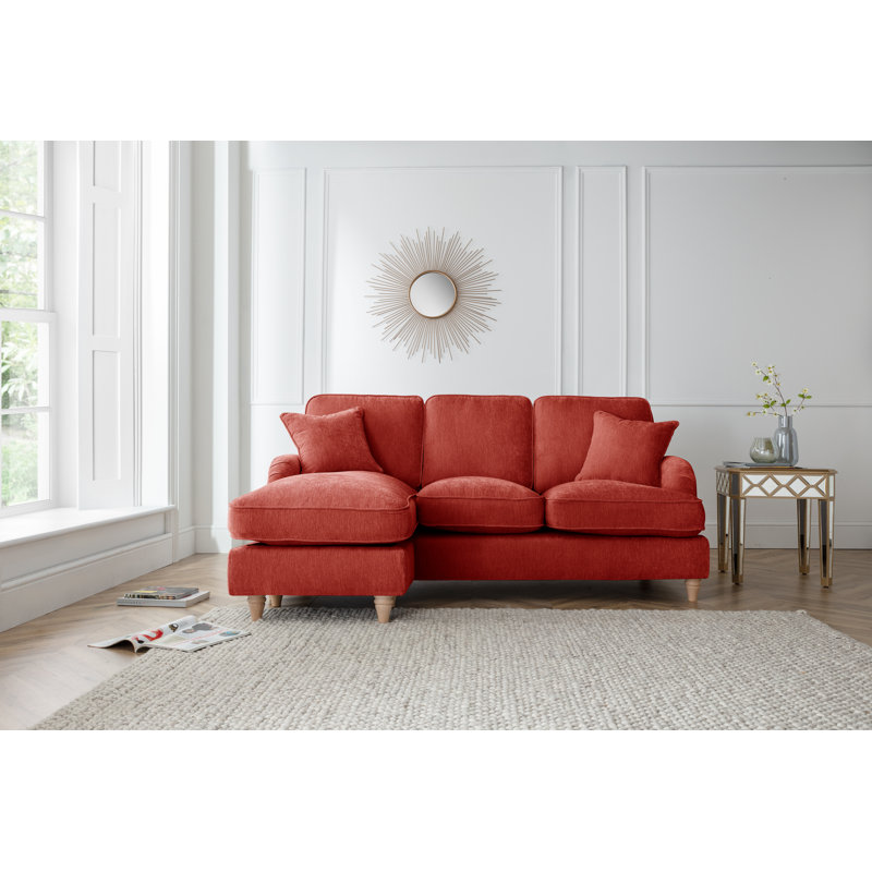 Galilee Chaise Sofa, Apricot, Right Hand Facing