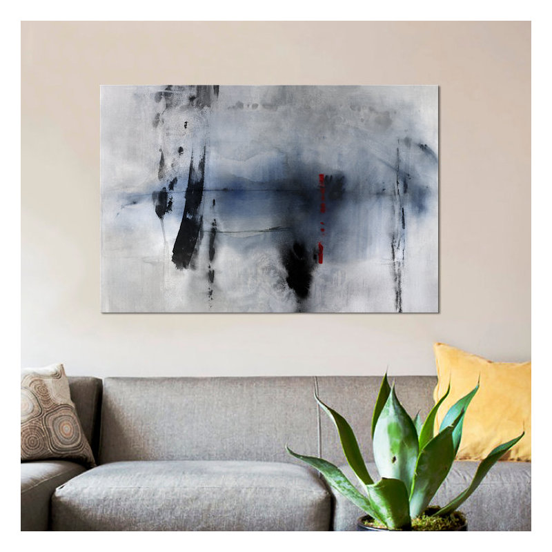 «Echelon I», impression sur toile, H 18 po x l 26 po x P 1,5 po, Toile avec cadre flottant noir, Pas de tapis