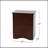 2 Drawers Pine Wood Nightstand, Cherry